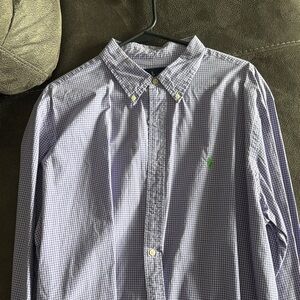 Ralph Lauren Purple Checkered Button Down Shirt